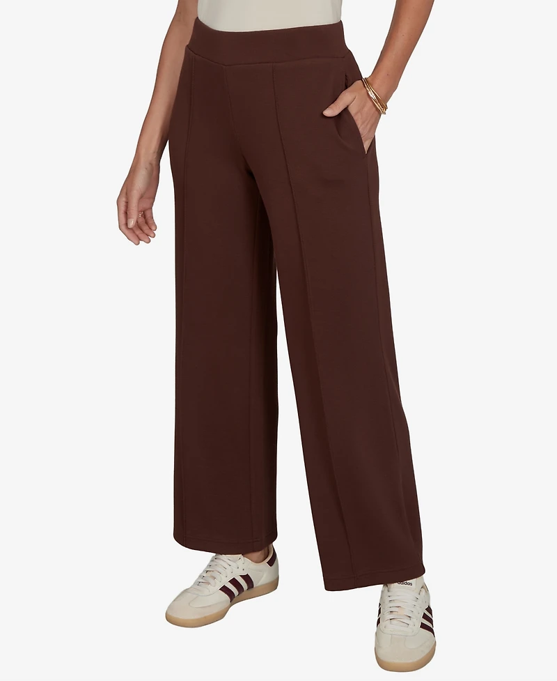 Ruby Rd. Petite Pull-On Wide-Leg Knit Pants