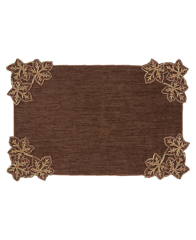Lenox Lurex Leaves Velvet Rectangular Placemat, 13" x 19"