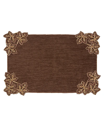 Lenox Lurex Leaves Velvet Rectangular Placemat, 13" x 19"