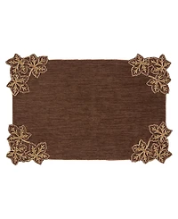 Lenox Lurex Leaves Velvet Rectangular Placemat, 13" x 19"
