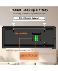 Jall 12 Inch Large Digital Wall Clock with Rgb Colors Auto Dst Night Light Brightness Plug Memory Battery