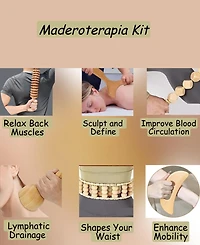 Lovery 6 Piece Wooden Body Care Massage Tool Kit