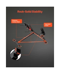 Vevor Roman Chair Back Extension Hyperextension Bench Adjustable Foldable Home Gym