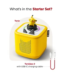Tonies Toniebox 2 Pikachu Screen-Free Interactive 2-Piece Starter Set, Ages 1+