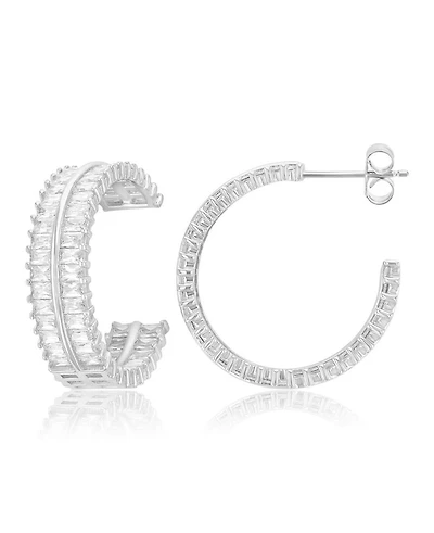 Macy's Double Row Baguette Earrings