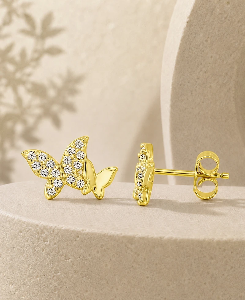 Macy's 14k Gold-Plated Dual Butterfly Earrings