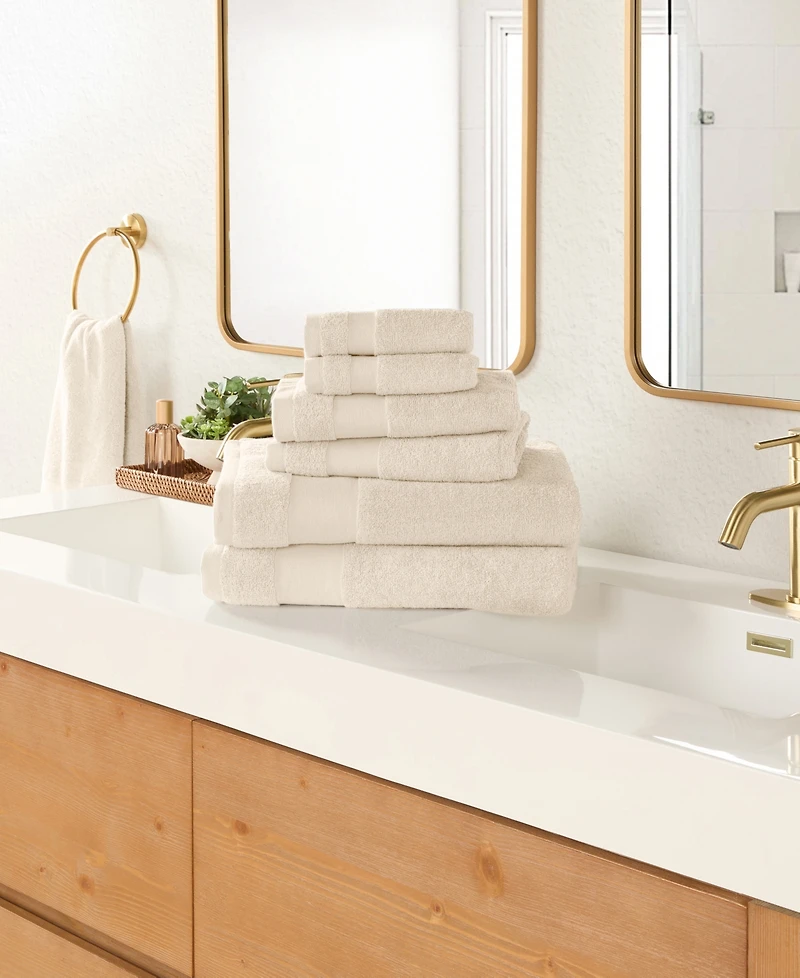 ienjoy Home 6-Pc. Cotton Bath Towel Set, 54" x 30"