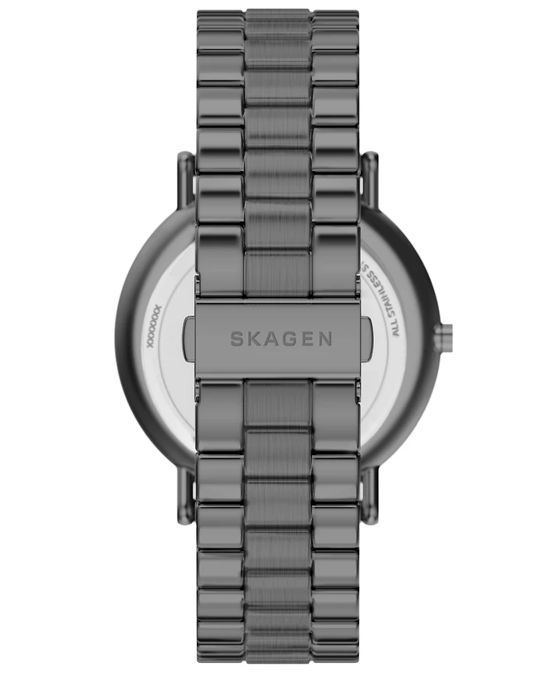 Skagen Men's Signatur Quartz Three-Hand Gunmetal Stainless Steel Watch 40mm