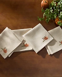 Elrene Pumpkin Picking 4-Piece Napkin Set