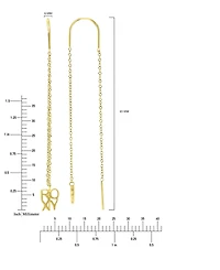 Roxy Waterproof Yellow 65mm Palm Tree U Shape Threader Earrings