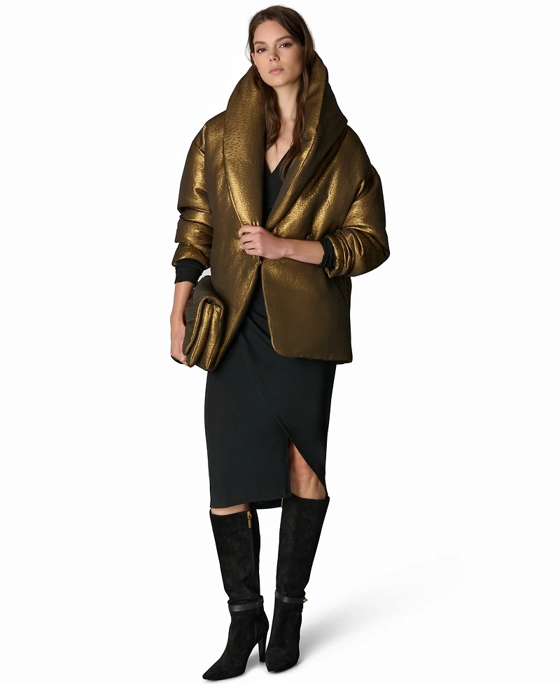 Donna Karan New York Women's Jacquard Wrap Shawl-Collar Jacket