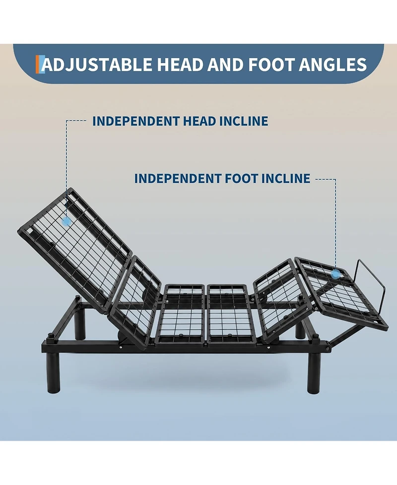homfan Foldable Metal Platform Bed Frame