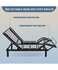 homfan Foldable Metal Platform Bed Frame
