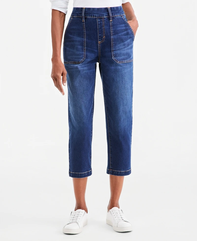 Style & Co Women's High-Rise Pull-On Utility Ankle Jeans, Macy's Exclusive
