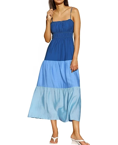 Cupshe Women's Saltwater Icon Colorblock Maxi Beach Dress