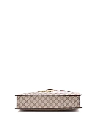 Pre-Owned Gucci North South Courrier Convertible Soft Open Tote Gg Coated Canvas with Applique