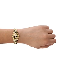 Michael Michael Kors Women's Lexington Three-Hand Animal Print Stainless Steel Watch 26mm