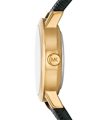 Michael Michael Kors Women's Maude Three-Hand Leather Watch 21mm