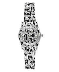 Michael Michael Kors Women's Lexington Three-Hand Animal Print Stainless Steel Watch 26mm
