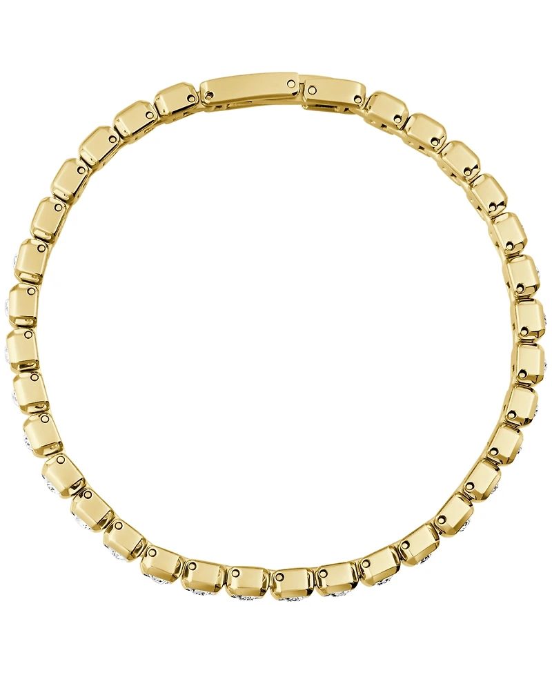 Bulova Women's Box Set Crystal Gold-Tone Stainless Steel Bracelet Watch 15mm