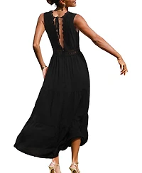 Cupshe Women's Little Details Black Maxi Beach Dress