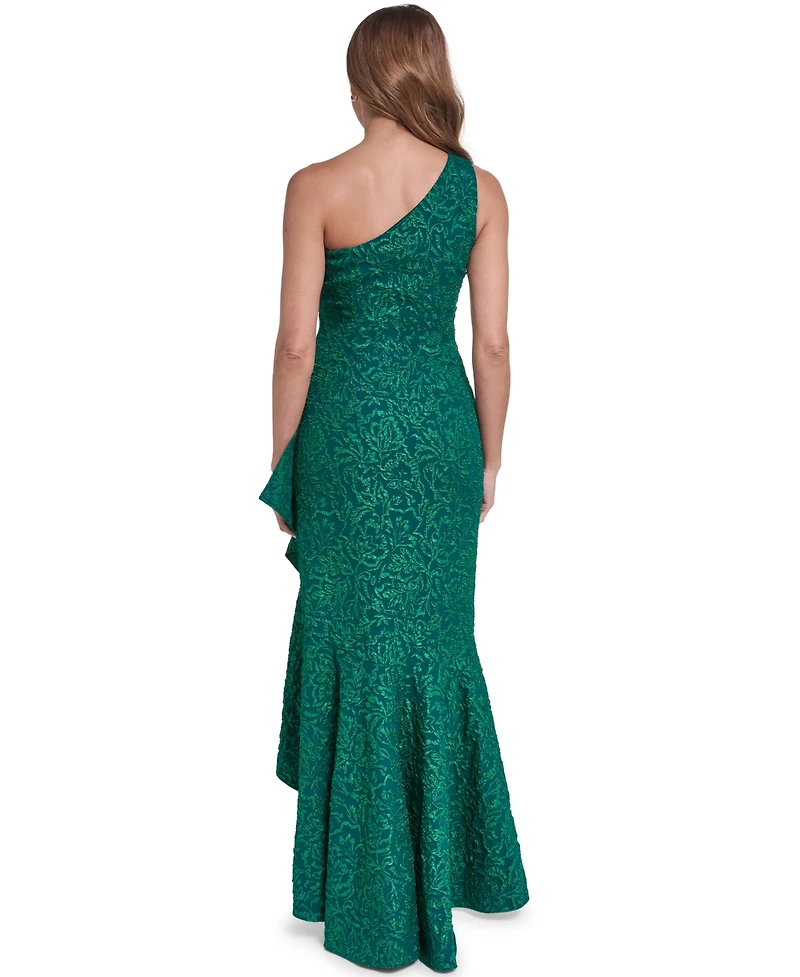 Eliza J Women's One-Shoulder Side-Tuck Ruffle-Hem Dress