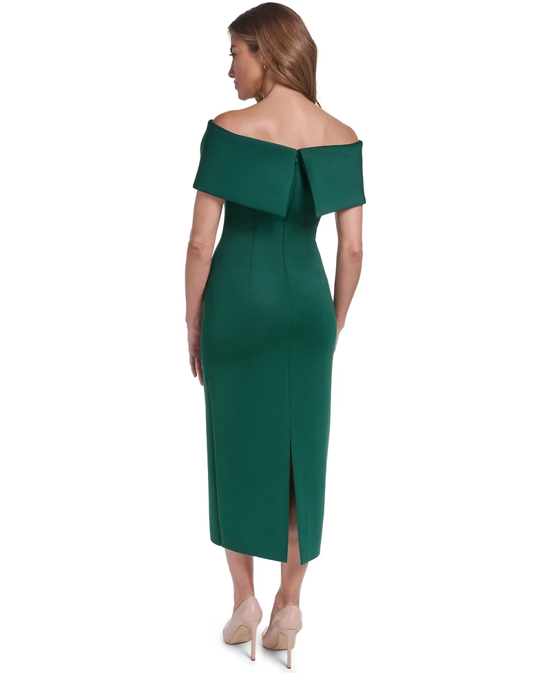 Eliza J Women's Off-the-Shoulder U-Bar Cocktail Dress
