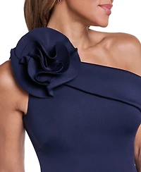 Eliza J Women's One-Shoulder Ruffle Gown Dress