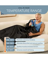 Lifepro CozyWrap Infrared Sauna Blanket – Dual Zone Portable Infrared Blanket with 90–180degree(s)F Heat Control for Home Spa Wellness