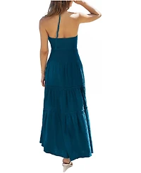 Cupshe Women's Tahiti Beach Teal Maxi Dress