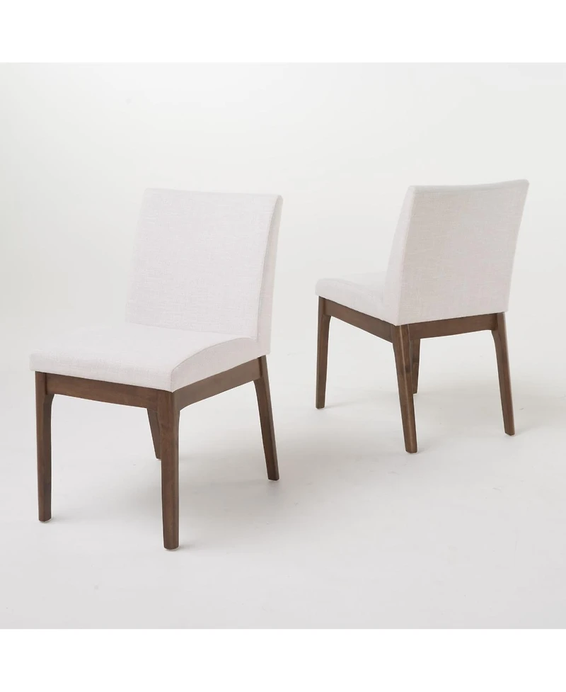 Streamdale Furniture 5-Piece Solid Wood Dining Set with 4 Upholstered Chairs