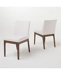 Streamdale Furniture 5-Piece Solid Wood Dining Set with 4 Upholstered Chairs