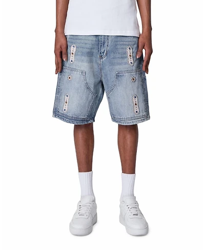 mnml Men's Double Western Jewel Denim Shorts