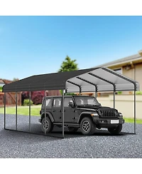 Streamdale Furniture 12x20 Feet Heavy-Duty Galvanized Steel Metal Carport Garage Shelter