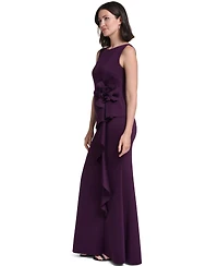 Jessica Howard Women's Sleeveless Cascade Ruffle Dress