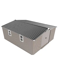 Streamdale Furniture 10x12Feet Steel Storage Shed With Two Windows