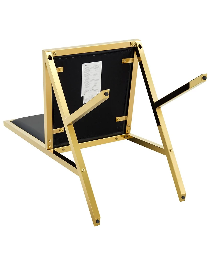 Streamdale Furniture 2-Pack Metal Framed Pu Dining Chairs