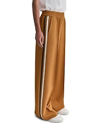 Bcbg Women's Mid-Rise Solid Wide-Leg Track Pants