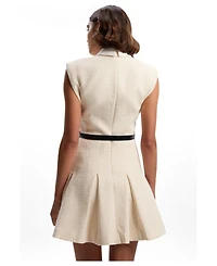 Karen Millen Women's Tweed Sleeveless Mini Dress