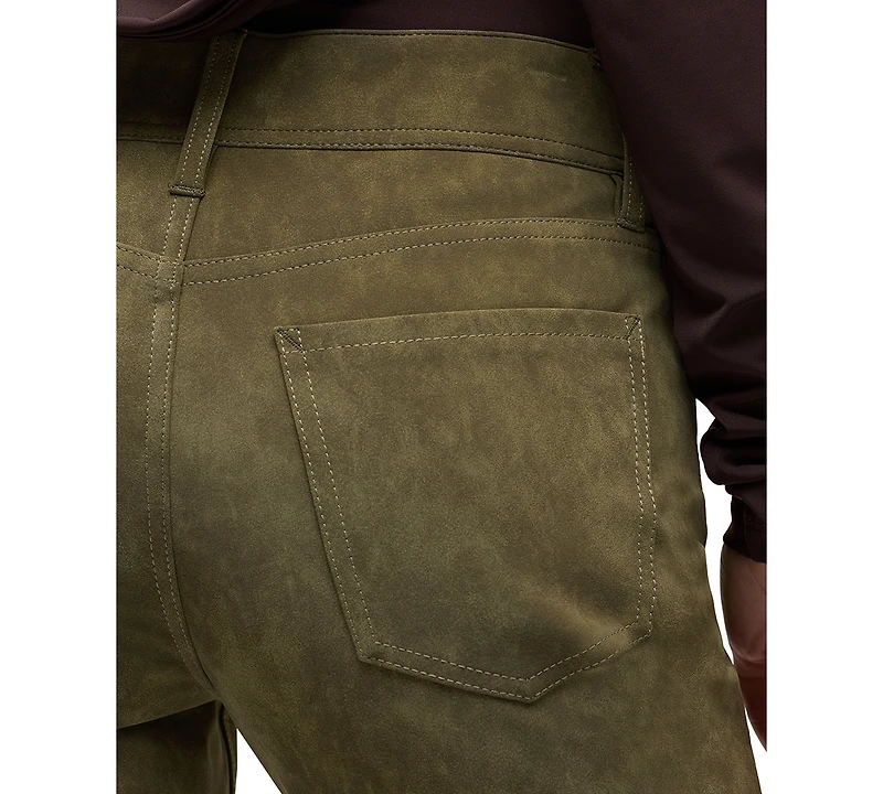 Hudson Jeans Women's Dani Mid-Rise Faux Suede Flare Pants