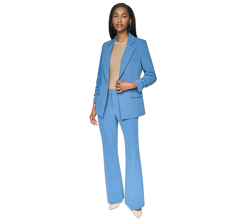 Dkny Women's One-Button Ruched-Sleeve Blazer