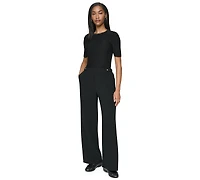 Dkny Women's High-Rise Straight-Leg Full-Length Pants