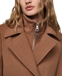 Dkny Women's Double-Breasted Long-Sleeve Peacoat