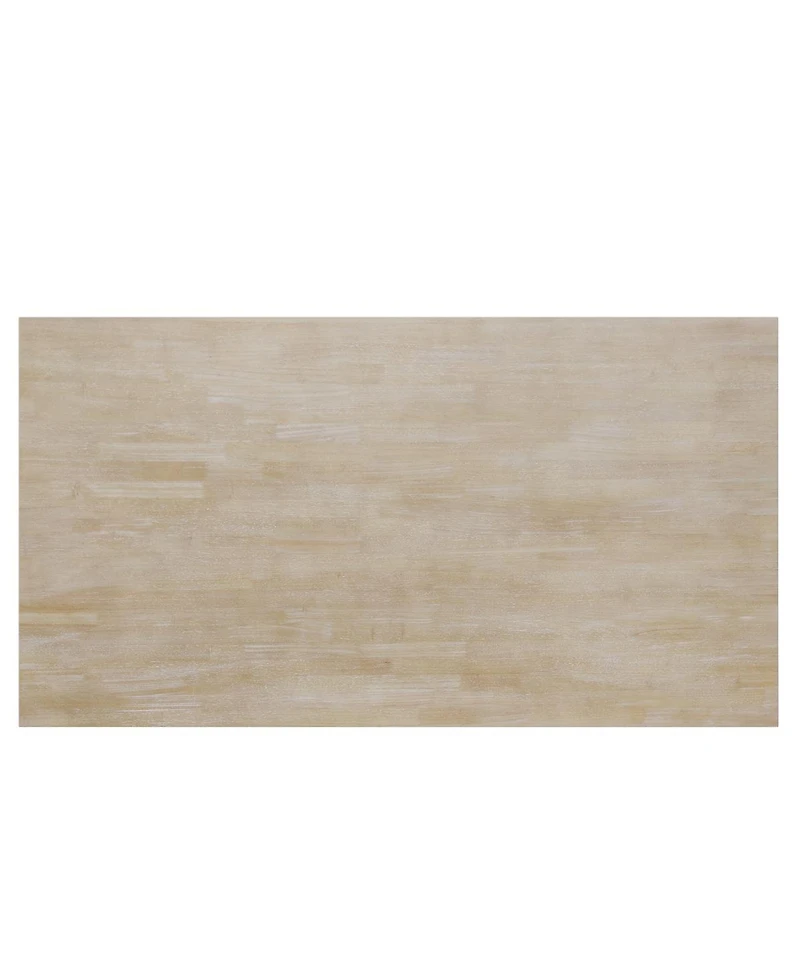 Streamdale Furniture 6-Piece Wood Half Round Dining Table Set with Bench and 4 Chairs Seadrift