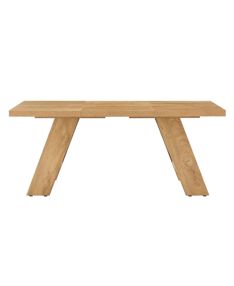 Streamdale Furniture 71'' Light Wood Grain Rectangular Dining Table for 6-8 People