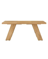 Streamdale Furniture 71'' Light Wood Grain Rectangular Dining Table for 6-8 People