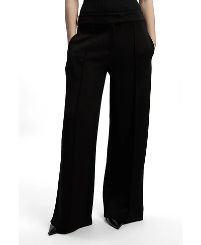 Karen Millen Women's Ponte Wide Leg Trouser
