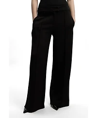 Karen Millen Women's Ponte Wide Leg Trouser