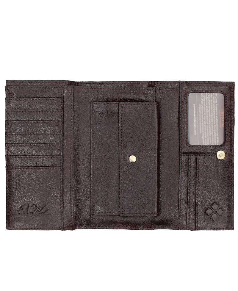 Patricia Nash Teressa Suede Patchwork Snap Wallet