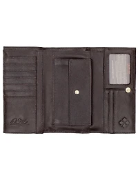 Patricia Nash Teressa Suede Patchwork Snap Wallet